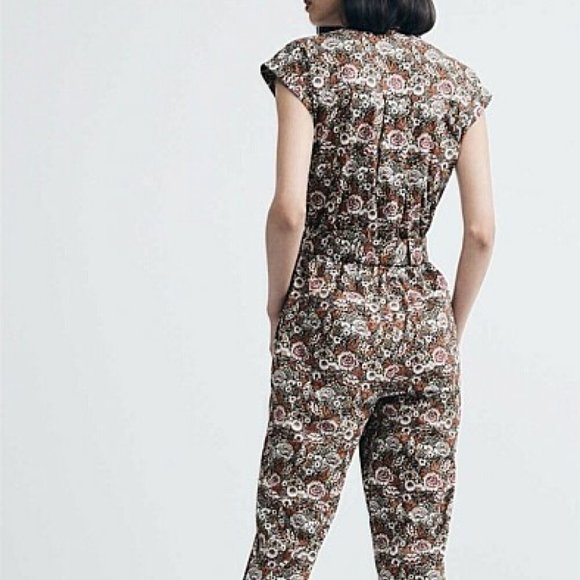 WITCHERY Limited Edition Sabina Boiler Jumpsuit Cotton Floral Pantsuit NWT RRP$2 - Picture 4 of 9